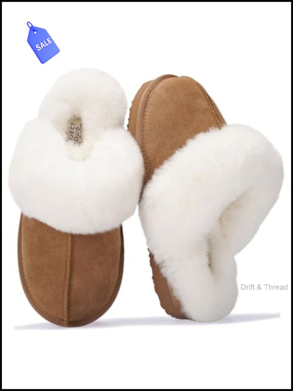 Genuine Leather Fur-Lined Womens Clog Slippers Memory Foam Mules